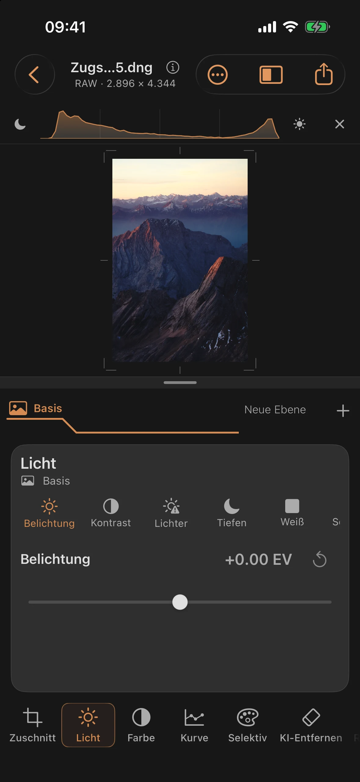 Durchgehend scharfes Farb-Beispielbild in Mobile Darkroom